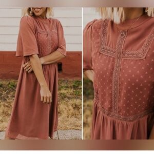 NWT Polagram midi dress - Mauve color - small